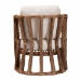 bali & pari Westham Bohemian Natural Rattan and Seagrass Arm Chair - BSOWestham-Light Brown-CC