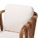 bali & pari Westham Bohemian Natural Rattan and Seagrass Arm Chair - BSOWestham-Light Brown-CC