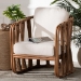 bali & pari Westham Bohemian Natural Rattan and Seagrass Arm Chair - BSOWestham-Light Brown-CC