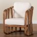 bali & pari Westham Bohemian Natural Rattan and Seagrass Arm Chair - BSOWestham-Light Brown-CC