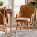 bali & pari Celsie Bohemian Light Honey Rattan Dining Chair - BSOCelsie-Light Honey Rattan Cushioned-DC
