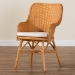 bali & pari Celsie Bohemian Light Honey Rattan Dining Chair - BSOCelsie-Light Honey Rattan Cushioned-DC