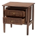 Baxton Studio Alyssa Japandi Walnut Brown Wood 2-Drawer Nightstand Woven with Rattan - BSOSW8000-86NS-Walnut-Nightstand