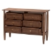 Baxton Studio Alyssa Japandi Walnut Brown Wood 6-Drawer Dresser - BSOSW8000-86D6D-Walnut-Dresser