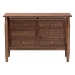 Baxton Studio Alyssa Japandi Walnut Brown Wood 6-Drawer Dresser - BSOSW8000-86D6D-Walnut-Dresser