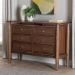 Baxton Studio Alyssa Japandi Walnut Brown Wood 6-Drawer Dresser - BSOSW8000-86D6D-Walnut-Dresser