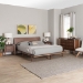 Baxton Studio Alyssa Japandi Walnut Brown Wood Queen Size 4-Piece Bedroom Set - BSOSW8598-Walnut-4PC Queen Bedroom set