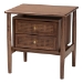 Baxton Studio Alyssa Japandi Walnut Brown Wood Queen Size 4-Piece Bedroom Set - BSOSW8598-Walnut-4PC Queen Bedroom set