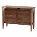 Baxton Studio Alyssa Japandi Walnut Brown Wood Queen Size 4-Piece Bedroom Set - BSOSW8598-Walnut-4PC Queen Bedroom set