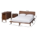 Baxton Studio Alyssa Japandi Walnut Brown Wood King Size 3-Piece Bedroom Set - BSOSW8598-Walnut-3PC King Bedroom set
