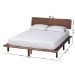 Baxton Studio Alyssa Japandi Walnut Brown Wood Queen Size Platform Bed - BSOSW8598-Walnut-Queen