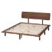 Baxton Studio Alyssa Japandi Walnut Brown Wood Queen Size Platform Bed - BSOSW8598-Walnut-Queen
