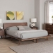Baxton Studio Alyssa Japandi Walnut Brown Wood Queen Size Platform Bed - BSOSW8598-Walnut-Queen