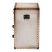 Baxton Studio Agatha Vintage Coffee Canvas 2-Drawer Storage Trunk - BSOJY24A034-White-Wooden-Ottoman