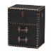 Baxton Studio Agatha Vintage Black Canvas 2-Drawer Storage Trunk