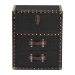 Baxton Studio Agatha Vintage Black Canvas 2-Drawer Storage Trunk - BSOJY24A034-Black-Wooden-Ottoman