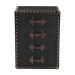 Baxton Studio Jaelyn Vintage Black Canvas 4-Drawer End Table - BSOJY24A037-Black-Wooden-ET