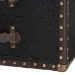 Baxton Studio Jaelyn Vintage Black Canvas 4-Drawer End Table - BSOJY24A037-Black-Wooden-ET