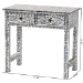bali & pari Diata Coastal Black and White Mother of Pearl Capiz Shell 2-Drawer Console Table - BSOF242-FT12-Console Table