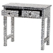 bali & pari Diata Coastal Black and White Mother of Pearl Capiz Shell 2-Drawer Console Table - BSOF242-FT12-Console Table