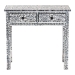 bali & pari Diata Coastal Black and White Mother of Pearl Capiz Shell 2-Drawer Console Table - BSOF242-FT12-Console Table
