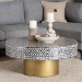 bali & pari Idra Coastal Black and White Mother of Pearl Capiz Shell Coffee Table - BSOF242-FT15-Coffee Table