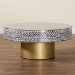 bali & pari Idra Coastal Black and White Mother of Pearl Capiz Shell Coffee Table - BSOF242-FT15-Coffee Table