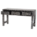 bali & pari Elara Coastal Black and White Mother of Pearl Capiz Shell 3-Drawer Console Table - BSOF242-FT16-Console Table