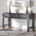 bali & pari Elara Coastal Black and White Mother of Pearl Capiz Shell 3-Drawer Console Table - BSOF242-FT16-Console Table