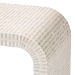 bali & pari Carlyn Coastal Beige and White Mother of Pearl Capiz Shell Console Table - BSOF242-FT19-Console Table