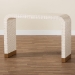 bali & pari Carlyn Coastal Beige and White Mother of Pearl Capiz Shell Console Table - BSOF242-FT19-Console Table