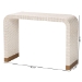 bali & pari Carlyn Coastal Beige and White Mother of Pearl Capiz Shell Console Table - BSOF242-FT19-Console Table