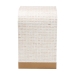 bali & pari Carlyn Coastal Beige and White Mother of Pearl Capiz Shell End Table - BSOF242-FT19-Side Table