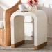 bali & pari Carlyn Coastal Beige and White Mother of Pearl Capiz Shell End Table - BSOF242-FT19-Side Table