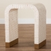 bali & pari Carlyn Coastal Beige and White Mother of Pearl Capiz Shell End Table - BSOF242-FT19-Side Table