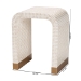 bali & pari Carlyn Coastal Beige and White Mother of Pearl Capiz Shell End Table - BSOF242-FT19-Side Table