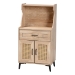 Baxton Studio Pavone Mid-Century Modern Oak Brown Wood Kitchen Cabinet