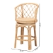 bali & pari Ayu Bohemian Light Honey Rattan Swivel Counter Stool - BSOAYU-Natural Rattan-CS