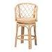 bali & pari Ayu Bohemian Light Honey Rattan Swivel Counter Stool - BSOAYU-Natural Rattan-CS