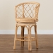 bali & pari Ayu Bohemian Light Honey Rattan Swivel Counter Stool - BSOAYU-Natural Rattan-CS