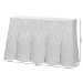 bali & pari Palm Bohemian White Scallop Rattan Console Table - BSOPalm-White Rattan-Console Table