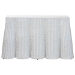 bali & pari Palm Bohemian White Scallop Rattan Console Table - BSOPalm-White Rattan-Console Table
