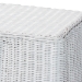 bali & pari Palm Bohemian White Scallop Rattan Console Table - BSOPalm-White Rattan-Console Table