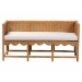 bali & pari Seranay Bohemian Scallop Light Honey Rattan Accent Bench - BSOPalm Short-Natural Rattan-Bench