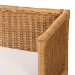 bali & pari Seranay Bohemian Scallop Light Honey Rattan Accent Bench - BSOPalm Short-Natural Rattan-Bench