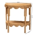 bali & pari Paisley Bohemian Scallop Light Honey Rattan Console Table - BSOPalm Short-Natural Rattan-Console Table
