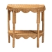 bali & pari Paisley Bohemian Scallop Light Honey Rattan Console Table - BSOPalm Short-Natural Rattan-Console Table