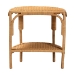 bali & pari Paisley Bohemian Scallop Light Honey Rattan Console Table - BSOPalm Short-Natural Rattan-Console Table