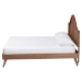 Baxton Studio Alecia Mid-Century Ash Walnut Wood Queen Size Platform Bed - BSOMG9780-1/9704-Queen