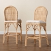 bali & pari Bilu Bohemian Natural Rattan 2-Piece Bar Stool Set - BSODC829-BS-Bilu-Light Honey Rattan-Bar Stool